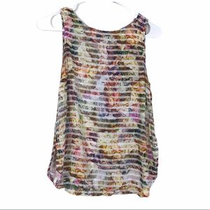 FOREVER 21 contemporary line floral tank top